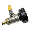Conector para Accesorios de Barril IBC, Pezón de Válvula de Latón Electrochapado con Doble Rosca Exterior, Grifo de 1/2 Pulgada 3/4 1 Pulgada