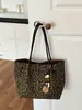 Bolsa Tote Retrô Estampa de Leopardo de Alta Qualidade Feminina 2026 Nova Grande Capacidade Moda Bolsa de Ombro Bolsa Mãe e Filho