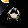 Broche Creativo de Cangrejito, Corsage Femenino de Alta Gama y Exquisito Incrustado de Diamantes, Pin de Diseño de Nicho, Accesorios para Ropa