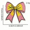 Parches de Tela Bordados con Temática de Pascua con Orejas de Conejo y Parches de Lazo, Accesorios para Ropa, Bordado por Computadora, Adhesivo Termoadhesivo