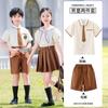 Traje de verano de manga corta para jardín de niños Ropa de clase Estilo universitario inglés Ropa para foto de graduación Uniforme escolar de verano para estudiantes de primaria