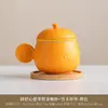 Taza de Cerámica de Buena Suerte con Tapa Cuchara Taza para Beber Café de Oficina y Plato Juego Caja de Regalo para el Hogar Logo