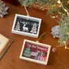 Decoración Navideña de Madera para Escritorio, Colgante, Caja de Adornos, Elk Tridimensional de Alta Gama, Decoración Colgante, Arreglo