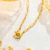 Aço Titânio Geométrico Flor de Ameixa Ot Fivela Personalizada Corrente Grossa Colar Pulseira Simples Conjunto de Joias para Mulheres