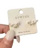 Nuevos Pendientes de Perlas Estilo Coreano 2026 Lujo Ligero Gama Alta Accesorios para Pendientes Brazaletes para Orejas Diseño de Nicho Sentido del Temperamento Pendientes de Botón para Mujer