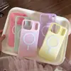 Funda Magnética Dos en Uno de Gel para Teléfono Adecuada para Apple 17Pro Funda Magnética para iPhone 16 Color Puro 15Pro