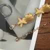 Corrente de Cintura em Concha de Metal com Pérolas e Estrelas do Mar, Versátil para Primavera e Verão, Novo Estilo, Acessório de Cinto de Design Boêmio de Nicho