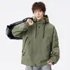 Chaqueta Nueva para Hombre Otoño Exterior con Capucha Top Juvenil Tendencia Cortavientos Estilo Coreano Moda Ropa de Abrigo para Hombre