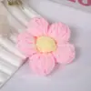 Flor de Crochê Criativa em Blocos de Cor Flor Pom Pom Acessórios de Flor de Crochê Doces Presilhas de Cabelo e Acessórios de Cabelo Fofos em Estilo Coreano