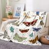 Manta de Mariposa Impresión Digital Manta de Franela Cálida Cómoda Manta para Cama Sofá Siesta Manta para Aire Acondicionado Venta de Fábrica