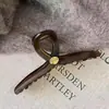 Novo Estilo 2025 Presilha Retro com Laço de Tamanho Médio para Mulheres, Presilha de Tubarão de Alta Qualidade para a Parte de Trás da Cabeça com Pouco Volume de Cabelo, Acessório Popular para Cabelo