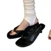 Chanclas de Moda con Tacón Alto y Suela Suave, Sandalias de Tira Fina, Chanclas de Playa de Tacón Kitten Verano 2026, Sandalias de Tacón Fino para Mujer, Modernas