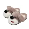 Pantufas de algodão fofas de cachorrinho para mulheres, novo outono e inverno 2026 para uso interno em casa, pantufas peludas quentes para casais para homens