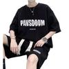 Conjunto deportivo juvenil Heavy Waffle de dos piezas para hombre y mujer, elegante y moderno conjunto de pantalones cortos de manga corta de verano.