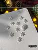 Enfeites de unha de floco de neve de natal, liga de ouro e prata, diamante, luz de flash requintada, ornamentos de armadura de luxo para uso no atacado