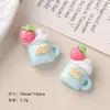 Accesorios de resina de dibujos animados para hacer tú mismo, accesorios de fresa, postre, crema, pegamento, pinza para el cabello hecha a mano, funda para teléfono móvil, hebilla para zapatos, lote de accesorios