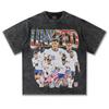 2025 Equipo de Fútbol Americano Transfronterizo de Verano Americano Retro Algodón Manga Corta Pesada Camiseta de Hombre Cuello Pequeño Manga Corta Hombre
