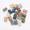 12 * 14MM Urso Tridimensional Cor Mágica Vidro de Cristal Galvanizado Contas Acessórios para Joias DIY Brincos Colar Pulseira Acessórios