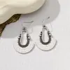 Pendientes de aleación huecos con forma de abanico de venta caliente transfronteriza para mujer, accesorios de péndulo de moda retro, fabricante mayorista