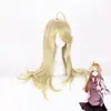 [Tongchuan] Nova Teoria da Bala quebrada V3 Pinho Vermelho Bordo cos peruca amarela cabelo longo cacheado fino formato cosplay
