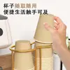 Estante de Almacenamiento para Vasos de Papel de Escritorio Dispensador de Agua para el Hogar Barra Tienda de Té con Leche Café Portavasos Desechables Estante de Almacenamiento