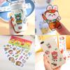 Sticker coreano ins de dibujos animados para cuenta de mano, pegatina para cuenta de mano para cuaderno de estudiante, pegatina linda de PVC impermeable para taza, venta al por mayor