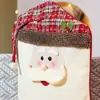 Capas de cadeira de decoração de Natal transfronteiriças, capas de cadeira tridimensionais de desenho animado, capas de cadeira de jantar, Papai Noel, boneco de neve, capas de banco de rena