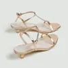 Zapatos de verano nuevos para mujer con punta abierta, transfronterizos europeos y americanos, nicho de comercio exterior, moda de lujo ligero, versátiles, sandalias de tacón de color liso