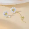 Explosões pequeno margarida joias conjunto mulheres doce moda anel flor branca pulseira colar brincos brincos
