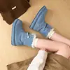 Botas de Nieve Nuevas de Invierno 2026 Estilo Retro Mate con Suela Gruesa y Punta Ancha para Mujer, Forradas de Felpa, Cálidas y Convertibles, Botas de Algodón Estilo Birkenstock con Forro de Piel