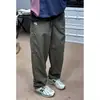 Calças Cropped Masculinas de Verão Finas de Seda Gelada Secagem Rápida Retas Largas Jovens Casuais Esportivas Calças de Moletom em Estoque para Exportação