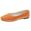 Sapatos Rasos de Moda Quadrados para Primavera e Outono de 2026 para Mulheres Estilo Coreano Camurça Boca Rasa Sapatos Individuais Sapatos Femininos Tamanho Grande Exportação 4243