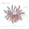 Lanhao cristal incrustado de diamante cheio doce flor coral pérola broche pin roupas all-match acessórios para as mulheres