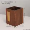 Porta-canetas de madeira de pinho, de alta qualidade e requintado, grande capacidade, luxo leve, ornamento sofisticado para mesa, novo design criativo, presente para professores