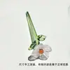 Zibo Glassware Buquê de Flores Pequenas Puro Feito à Mão com Flores de Vidro Importadas, Vaso Pequeno de Luxo Leve, Presente de Flores Pequenas Artificiais