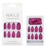 Unhas falsas com pó pontiagudo, unhas com gotas de água, arte de unha curta com lantejoulas, produto finalizado