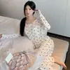 Nueva colección otoño/invierno: Conjunto de pijama de tres piezas de modal con almohadillas extraíbles en el pecho, adecuado para el verano, diseñado para ropa de estar para mujer