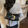 2026 Nueva Hebilla de Cinturón Estilo Transfronterizo, Bolso de Hombro Plegable para Mujer, Bolso de Hombro Plegable, Bolso de Hombro de Motociclista de Moda, Bolso Cruzado Genial