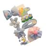 Grampo de cabelo infantil de pelúcia para outono e inverno, acessórios de cabelo de amor, flores de lã não machucam o cabelo, grampo de cabelo com laço fofo tudo incluído, adorno de cabeça
