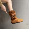 Botas Retro Maillard con Plataforma para Mujer 2025 Otoño Nuevo Botines Cortos Birkenstock Botas Botas de Caballero del Oeste