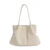 Bolsa grande marrom retro Maillard para mulheres, nova bolsa de ombro fashion 2026 para o dia a dia, bolsa tote de alta qualidade