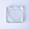 Caixa de Blush Square Love Pronta Caixa Transparente de Iluminador Paleta de Sombras para Olhos Multicolorida Iluminador Corretivo Embalagem de Base Líquida