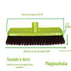 Escova de cerdas para canto de banheiro para lavar o chão escova para frestas de piso de banheiro espessada azulejo cabo longo plástico durável escova de limpeza