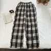 Novas calças de pijama de verão para homens e mulheres, gaze bolha com bolsos, calças de pijama compridas com toque de alta qualidade, calças de casa estilo ins japonês e coreano