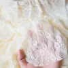 Tela de Cortina Blanca con Adorno de Encaje de Malla Fondo para Fotografía de Bodas Falda para Mesa de Comedor Tela para Ropa