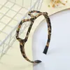 Armação de Óculos Estilo Coreano de Luxo com Estampa de Leopardo Toque de Luxo Prendedor de Cabelo Aro de Cabelo Feminino Top Craniano Alto Novo Estilo 2024 Aro de Cabelo Versátil para Sair