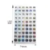 1-300 Láser Digital Etiqueta Lisa Láser Impermeable Redonda Botella de Esmalte de Uñas Codificación por Color Pegatina Digital