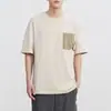 Camiseta de Verão Manga Curta Transfronteiriça Estilo Hong Kong Masculina Algodão Puro Marca Tendência Ins Versátil Camiseta Manga Curta Top Casual Solto Roupa Masculina