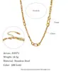 Colar Cruzado Europeu e Americano de Aço Titânio Simples Versátil para o Dia a Dia Aço Inoxidável Banhado a Ouro 18K Multicamadas Intercalado Colar de Argola de Ouro