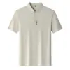 Camiseta de Manga Corta para Hombre de Seda de Hielo Sin Costuras de Alta Calidad 2026 Nuevo Estilo de Verano Camisa Polo de Nylon con Sensación de Hielo para Hombre Venta al por Mayor